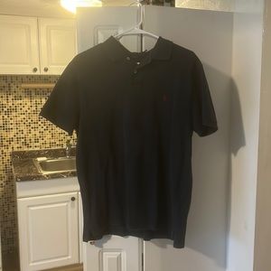 Boys LG dark blue and red polo Ralph Lauren polo shirt